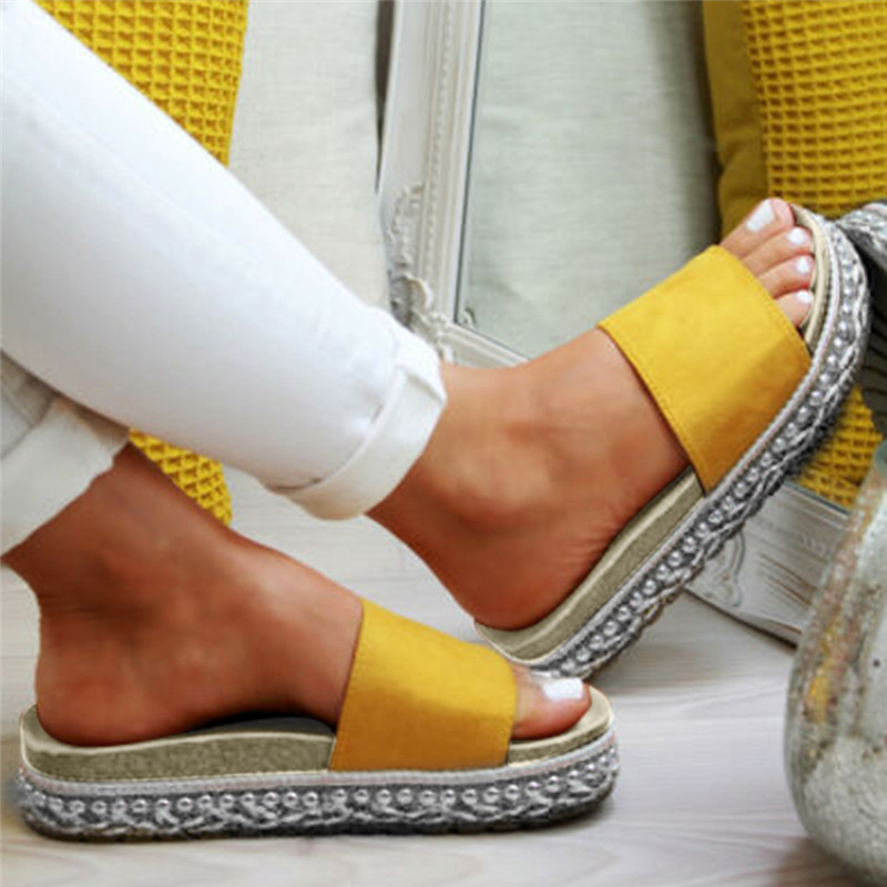 

Women's Sandals Summer Sandals For Women Bow Slippers Indoor Outdoor Flip-flops With Thick Soles Female #22, Bu