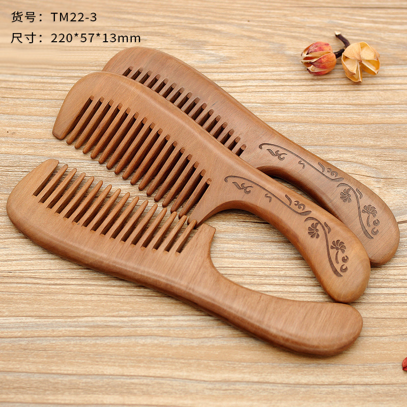 

3Style Wooden Creative Chinese Retro Creative Personality Anti-static Comb Hairdressing Fine Teeth Birthday Gift for Girlfriend