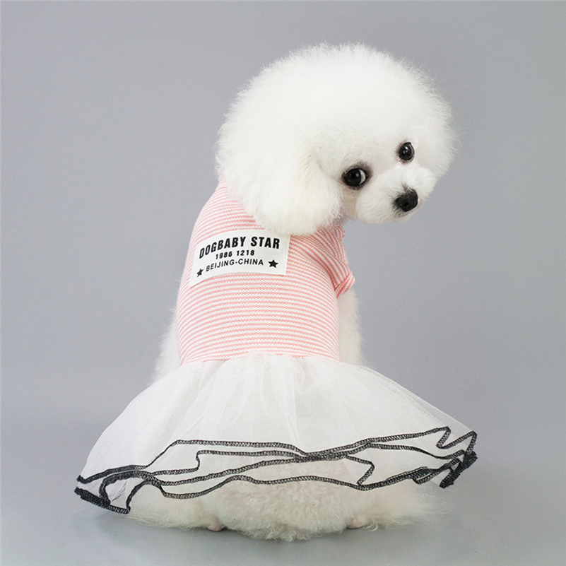 

Dog Apparel Summer Dog Dresses Pet Dog Puppy Clothes Dresses Spring Teddy Chihuahua Breathable skirts drop shipping