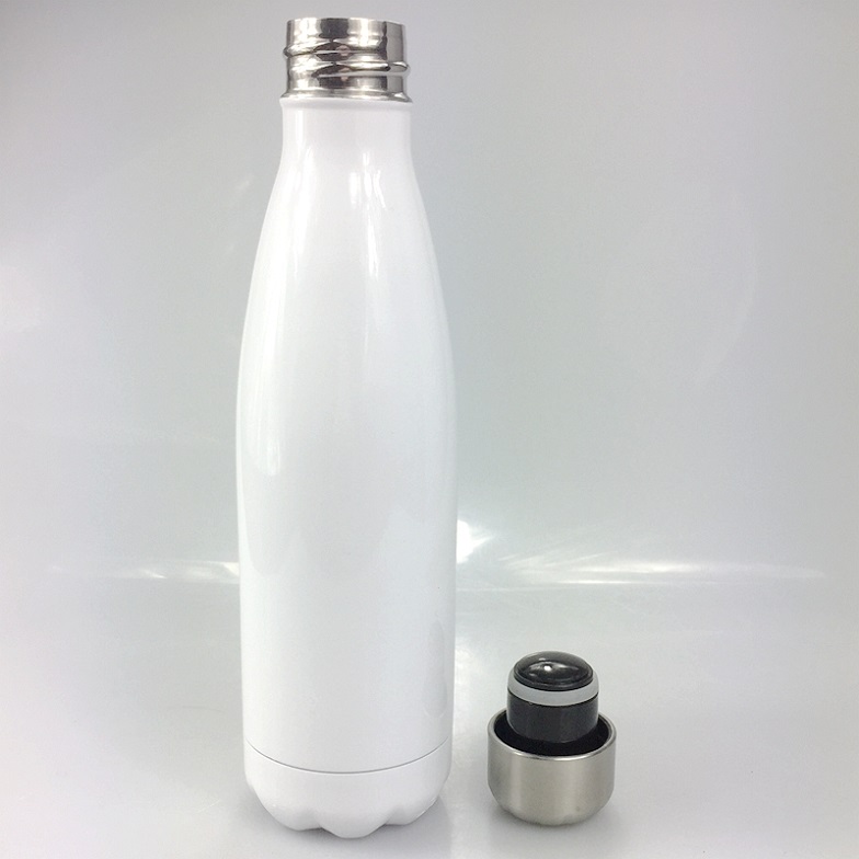 

DIY Heat Sublimation 17oz Cola Shaped Bottle Cola Water Bottle Double Walled Insulated Vacuum Flask Stainless Steel Mug in stock