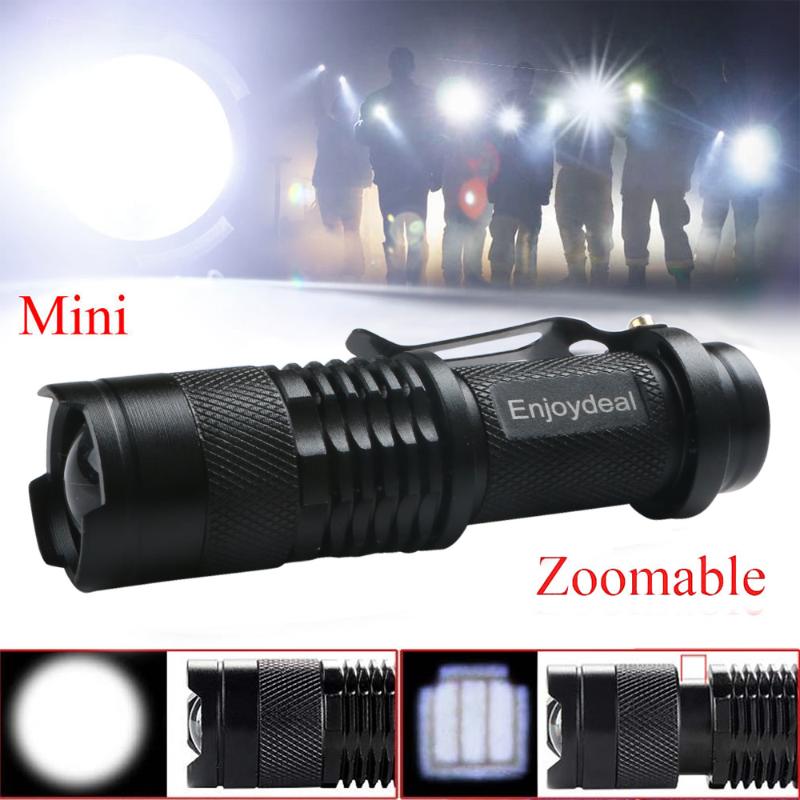 

enjoydeal 1PC Q5 LED Bright Adjustable Zoom Torch Light Waterproof Mini Pocket Torch For Outdoor Lighting