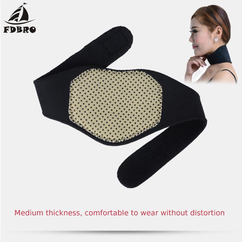 

FDBRO MagneticTherapy Neck Support Massger Tourmaline Self-heating Neck Belt Protection Spontaneous Heating Belt Body Massger, Black