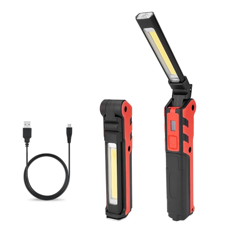 

Portable Folding USB Rechargeable Magnetic COB Torch LED Work Light With Hanging Hook