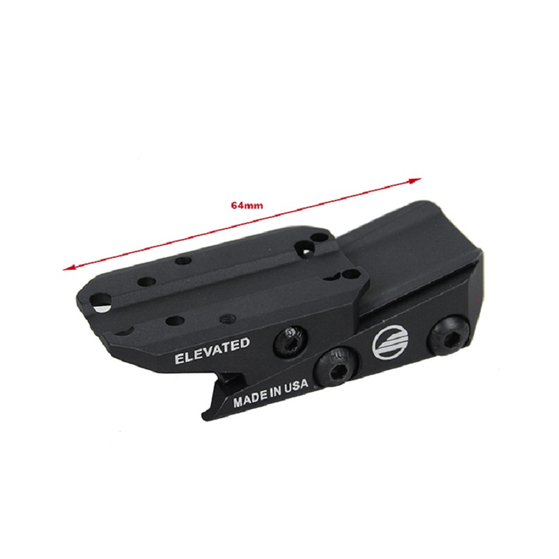 

Tactical CNC Aluminum Adjustable T1 RMR Mount Hunting Red Dot Sight Mountfit 22mm Picatinny Rail, Bk