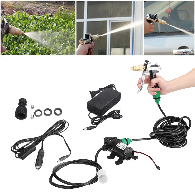 

Autoleader 80W 12V High Pressure Car Electric Washer Squirt Sprayer Self-priming Pump Clean Kit+Home use Power Adapter