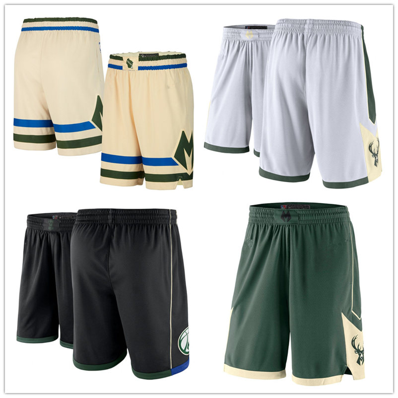 

Milwaukee Bucks MEN pants Icon Swingman city NBA Basketball Shorts S-2XL, Black