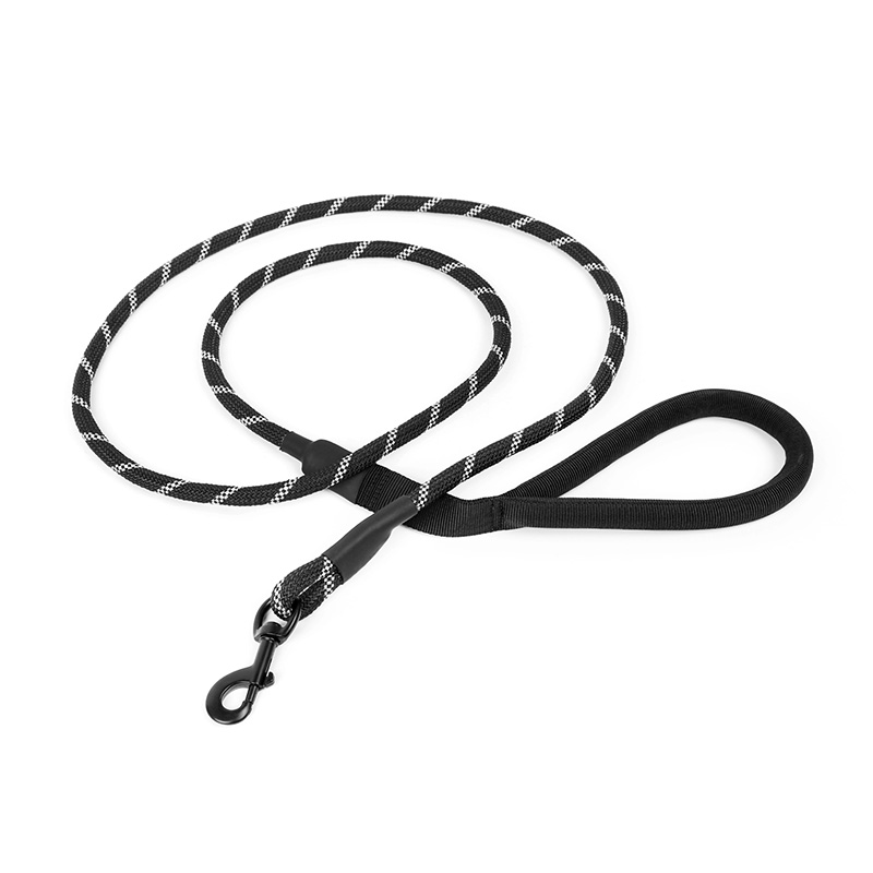 

Nylon Strong Black Reflective Dog Leash Pet Outdoor Night Safety Training Walking Long Dog Leash Rope For Medium Large