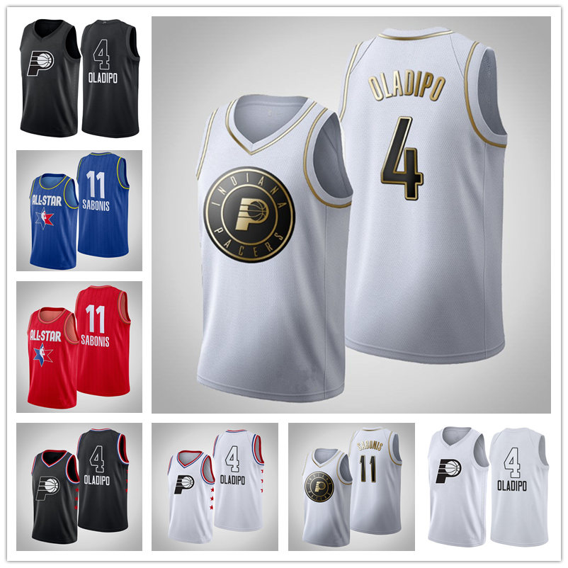 

Indiana Pacers MEN Victor Oladipo Domantas Sabonis All-Star Golden Edition basketball Jersey