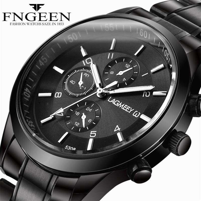 

LAGMEEY Business Wristwatch Men Watches Top Famous Men's Quartz Watch Hodinky Male Clock Relogio Masculino, Leather red