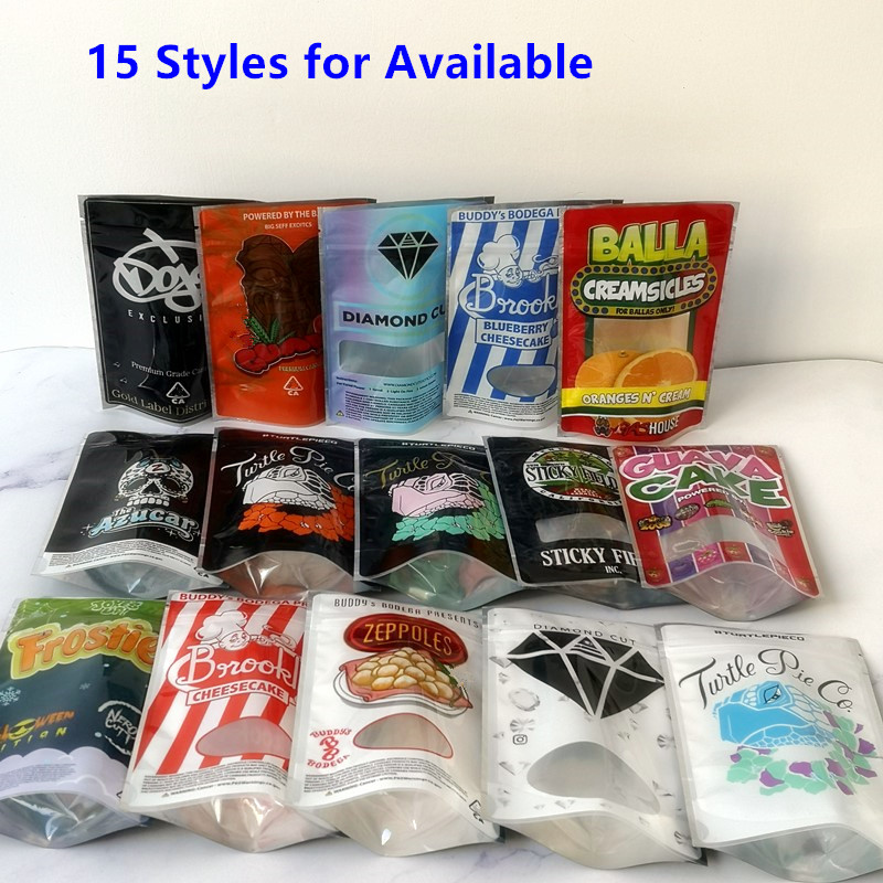 

15 Mylar Bags JOKE'S UP Guava Cake Diamond Cut Zeppoles Bnooklyn Turtlepieco 3.5g Cookies bags Dry Herb Flower Packaging