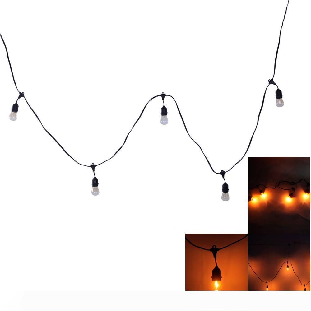 

Holiday Lighting LED Strings S14 24pcs Light Bulb Outdoor Yard Lamp String Light with Black Lamp Wire