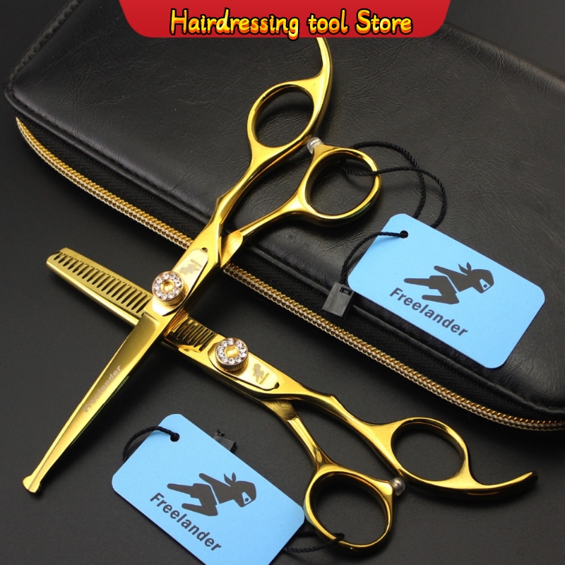 

6.0 inch color flame screw flat shear tooth shear thinning shears baby shears round head scissors high-end scissors