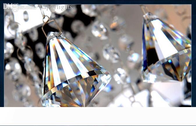 

Wholesale-K9 crystal Modern crystal chandelier 110V 220V chandelier crystal for living room bedroom dining room decor Candelabros