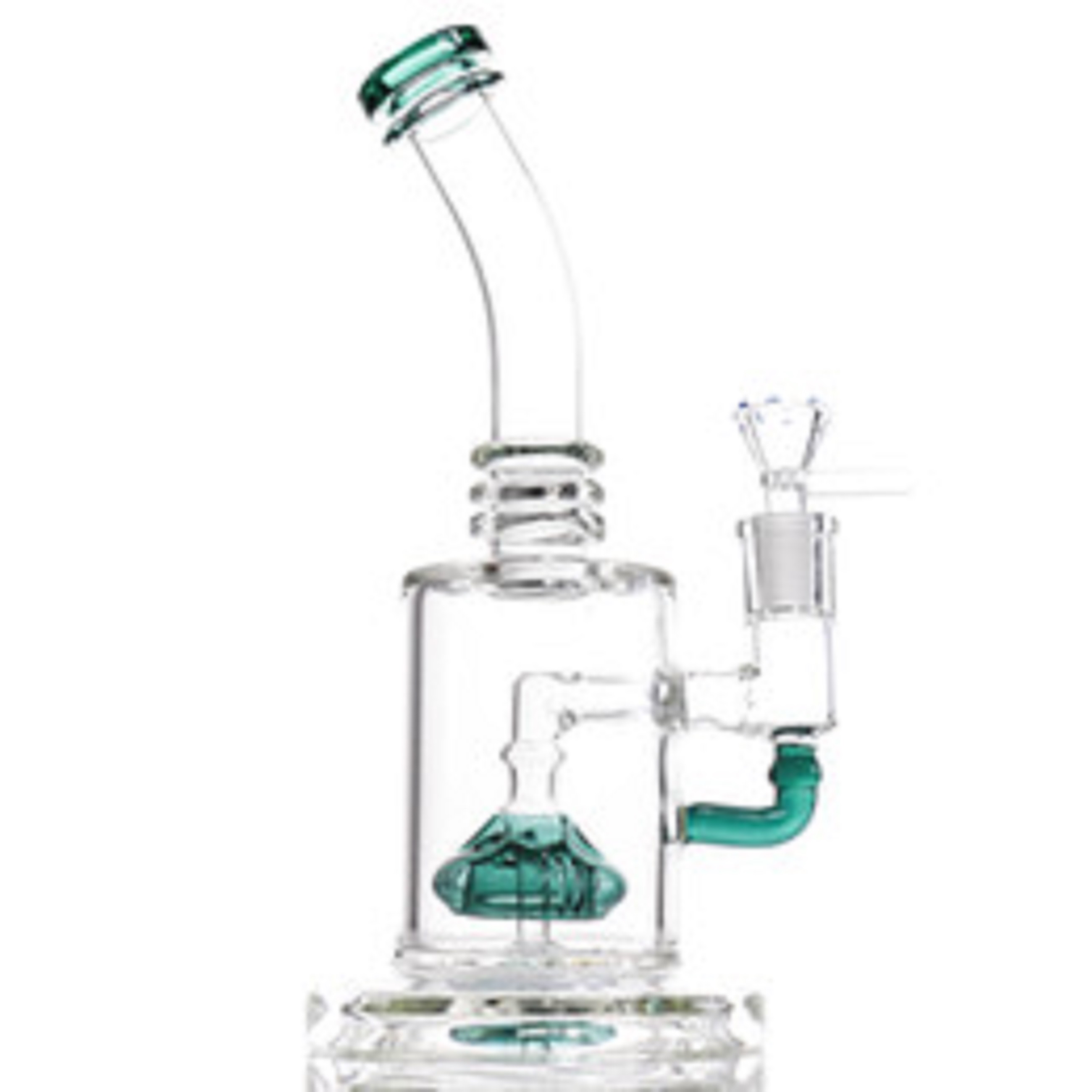 

hookahs water pipe HALF FAB EGG PERC 9.5" NEW desigh Thick glass bongs Bent Neck color bong