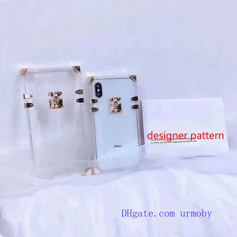 

For iphone 11 Designer Phone Cases Fashion pattern Clear TPU Back cover For iPhone XS XR MAX 6 7 8plus Drop shipping, Vv-black