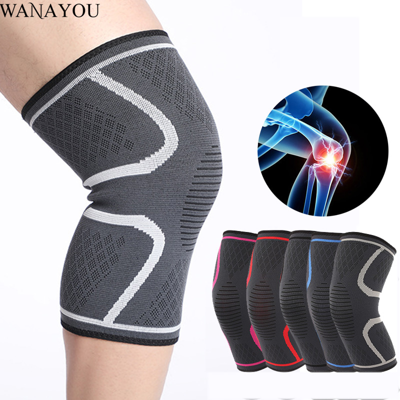 

1PC Sports Kneepad Non-slip Knee Brace Outdoor Hiking Knee Protector Braces for Arthritis Breathable Support Brace, Navy blue
