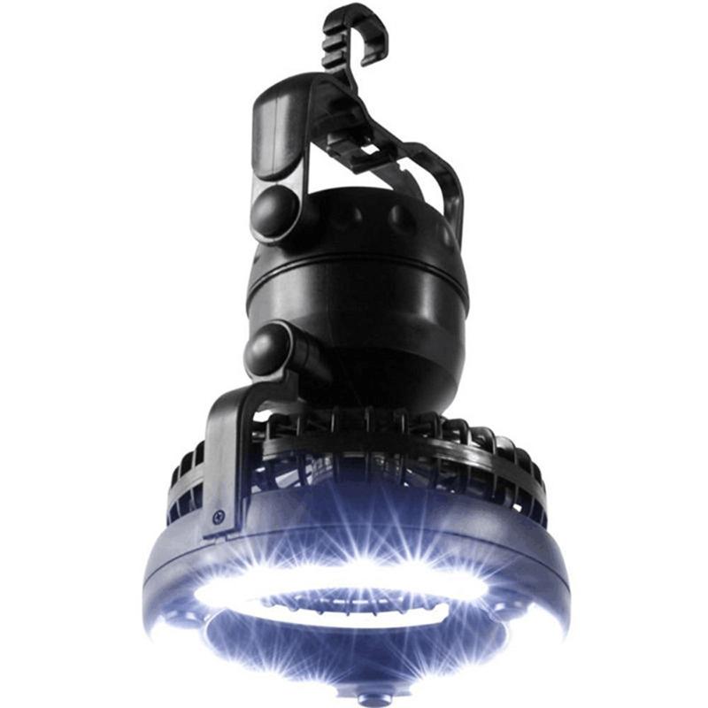 

Portable LED Camping Lantern with Ceiling Fan 2-In-1 Combo 18 Super Bright LED Light TN99
