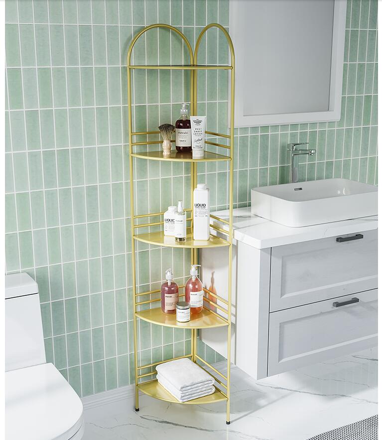 Bathroom Shelves Nordic triangular-shelf toilet landing corner layer-shelf toilets multi-layer storage rack-image-556873758