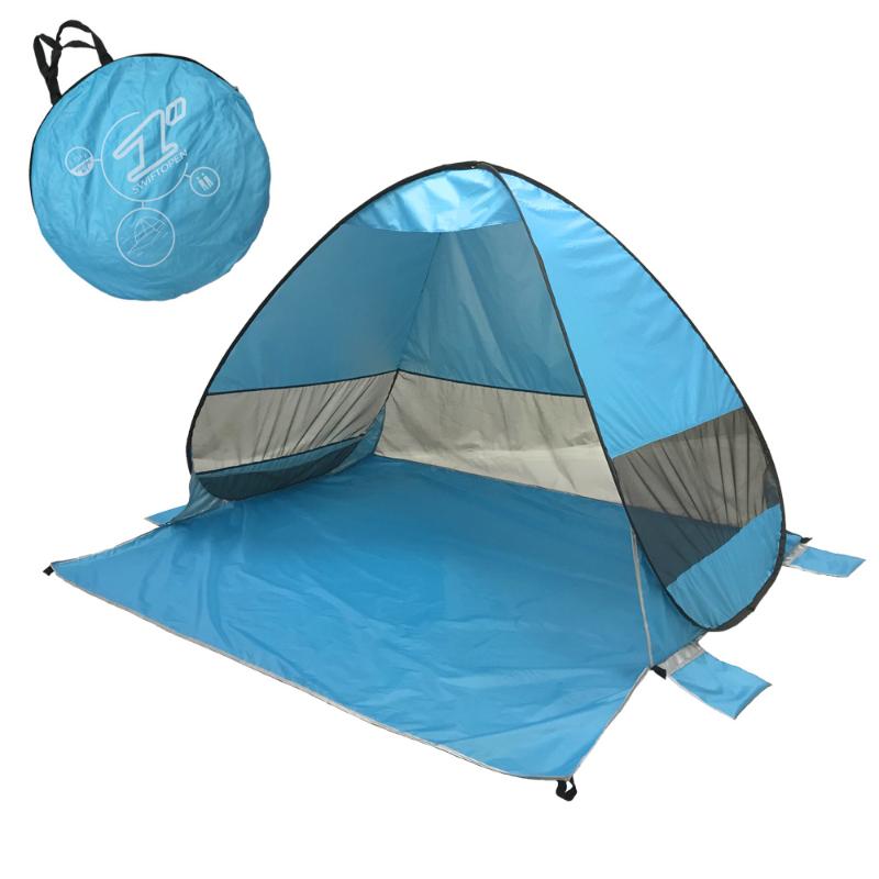 

Beach Shade Tent Automatic 2 Seconds Quickly Open Sunshade Tarp Camping Outdoor Shelter Awning Ultralight Tarp