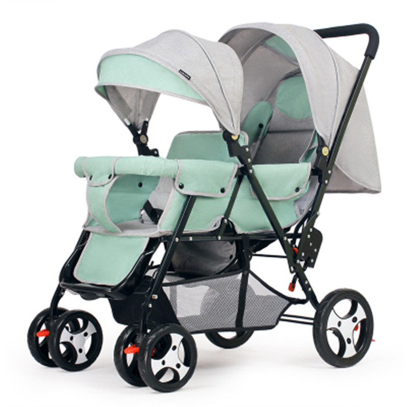 

Twins Baby Stroller Luxury Fashionable Pram High-Landscape Baby Carriage