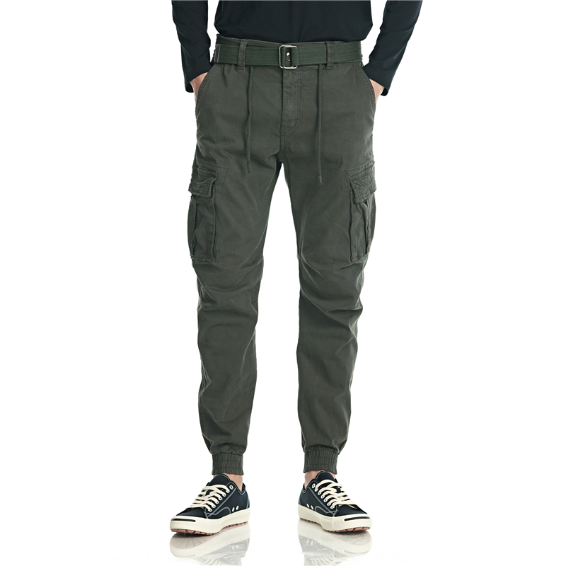 

Mens Army Green Pants Thick Cargo Pants Casual Pockets Trouser Plus Size 38 40 Fashion Loose Baggy Joger Pantalon Homme, Black