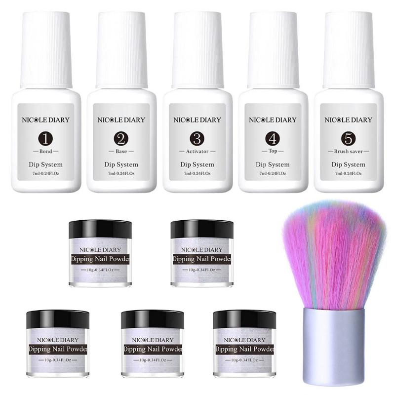 

Neon Pigment Nail Powder Dust Gradient Glitter Luminous Nail Powder Set 7ml Dip Set Art Dipping Nails