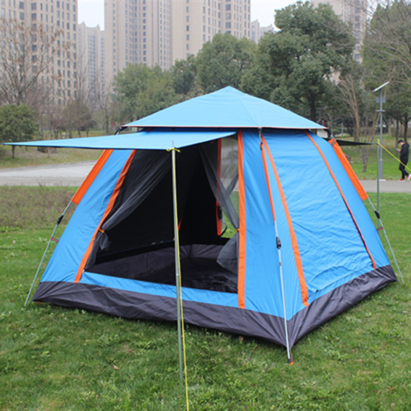 

3-4 Person Automatic Camping Tent Ultralarge Family Tourist Tent Easy Setup Sunscreen Beach Summer Shelter Gazebo Marquee