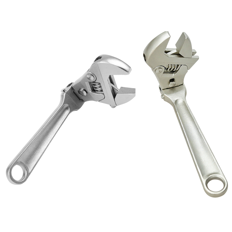 

2 Pcs Adjustable Ratchet Wrench Folding Handle Dual-Purpose Pipe Wrench Spanner Key Hand Tool, 8 Inch & 10 Inch