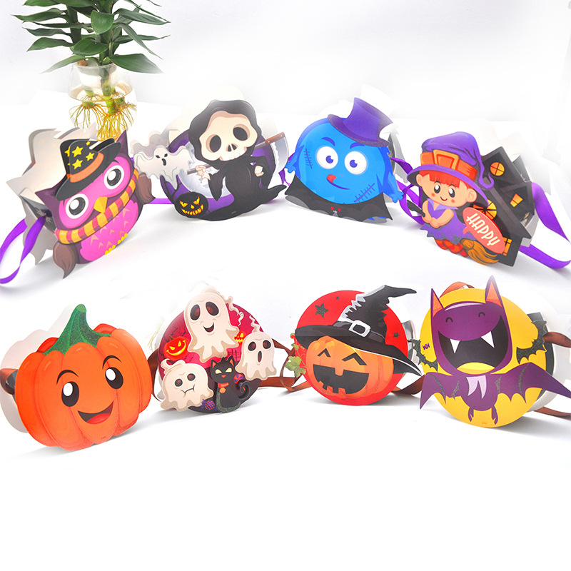 

1pcs Halloween Paper Bag Cartoon Bat Pumpkin Monster Ghost Children Candy Gift Bag Halloween Party Trick Or Treat Bags