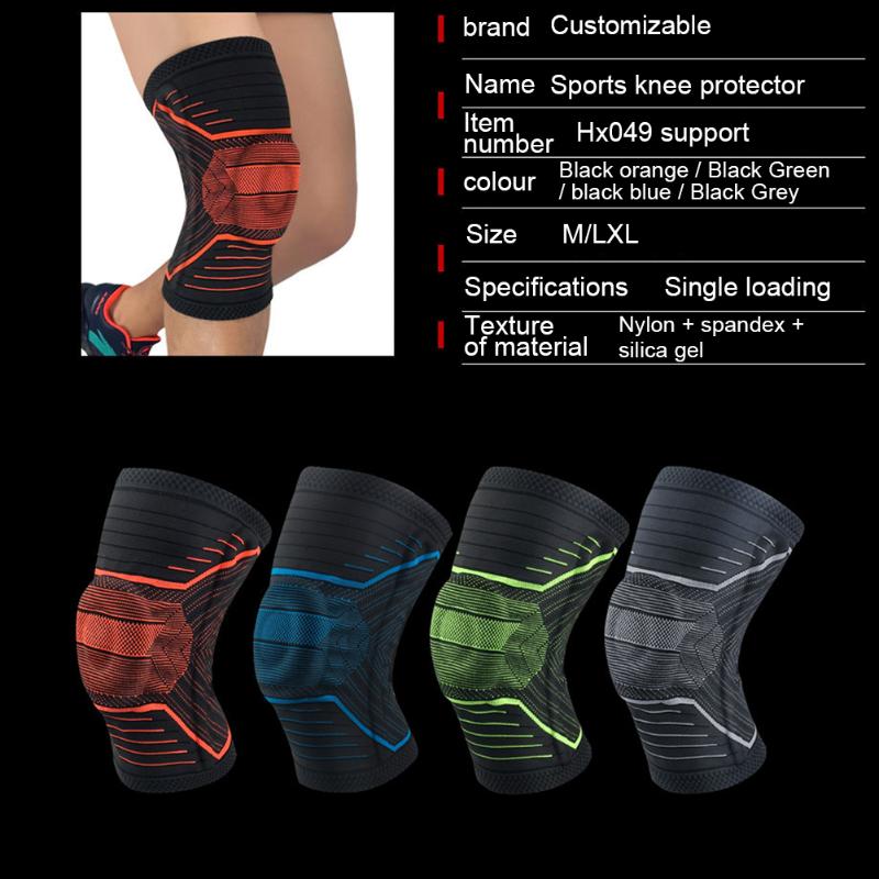 

Fitness Running Cycling Knee Support Braces Elastic Nylon Sport Compression Knee Pad, Green