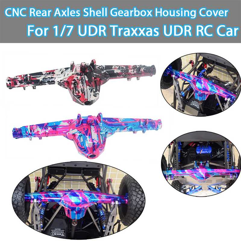 

GPM CNC Alloy CNC Rear Axle Shell Gearbox Housing Cover For 1/7 UDR Traxxas UDR RC Car