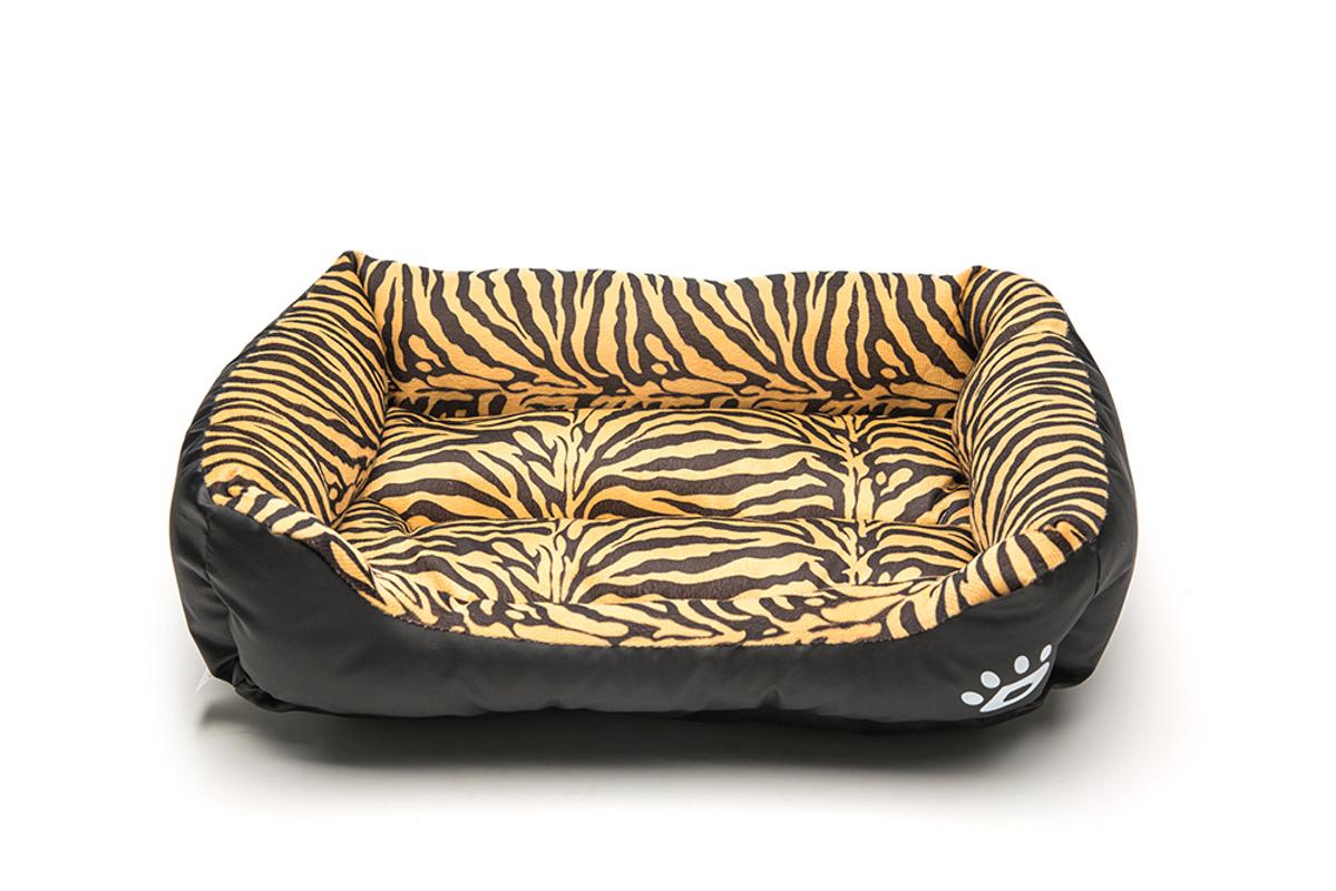 

Pet Cat Dog Bed Waterproof Mat Soft Warm Sleeping Beds Leopard Print House Cushion for Dogs Durable Nest Kennel Pet Accessories, Black