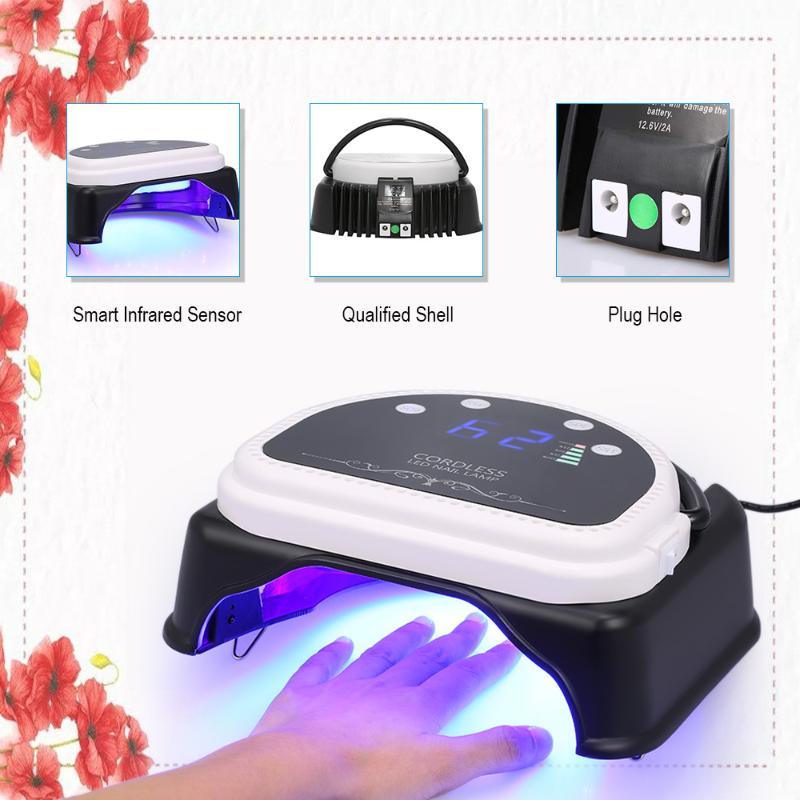 

64W Nail For Lamp LED UV Lamp Nail Dryers Ice Curing Machine With Lifting Handle LCD Screen Powerful Nails Tool, Us plug