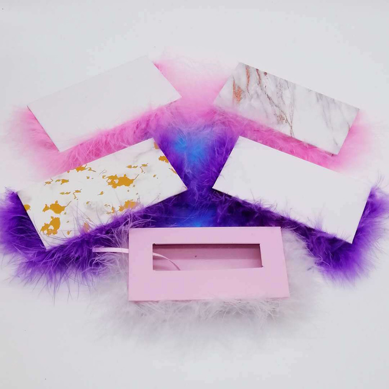 

WholesaleFeather False Eyelash Packaging Box Lash Boxes Packaging Faux Cils Mink Eyelashes Magnetic Square Case Bulk