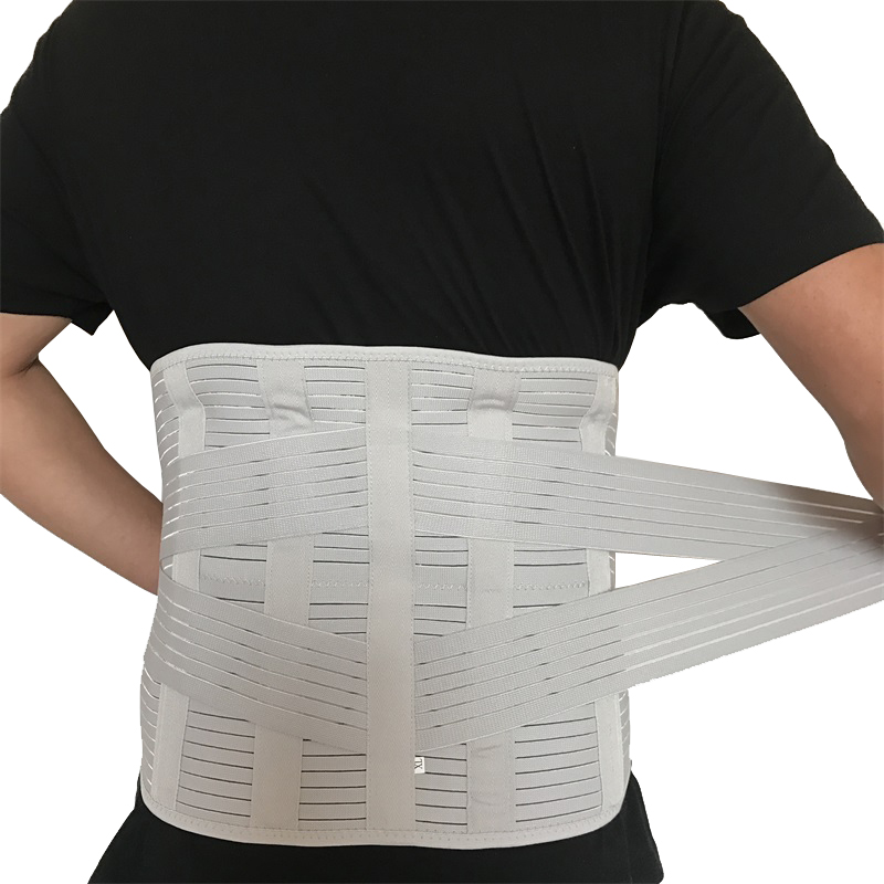 

Lumbar Support Waist Adjustable Pain Back Supporting Brace For Fitness Weightlifting Belts Sports Safety Corrector, Light grey
