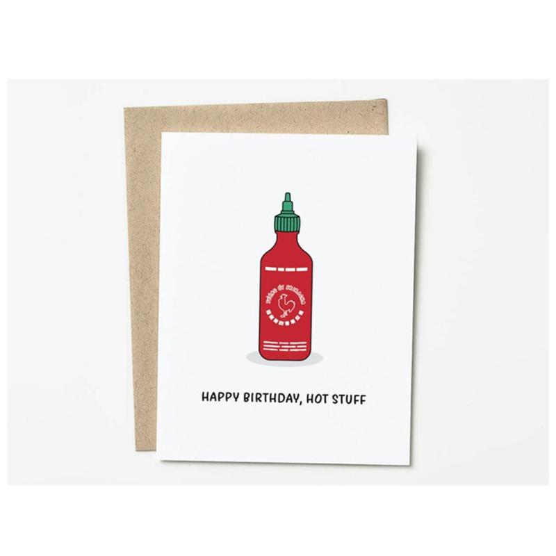 

Funny Birthday Card for Hot Sauce Lover Custom Birthday Card Personalized Spicy Gift Happy