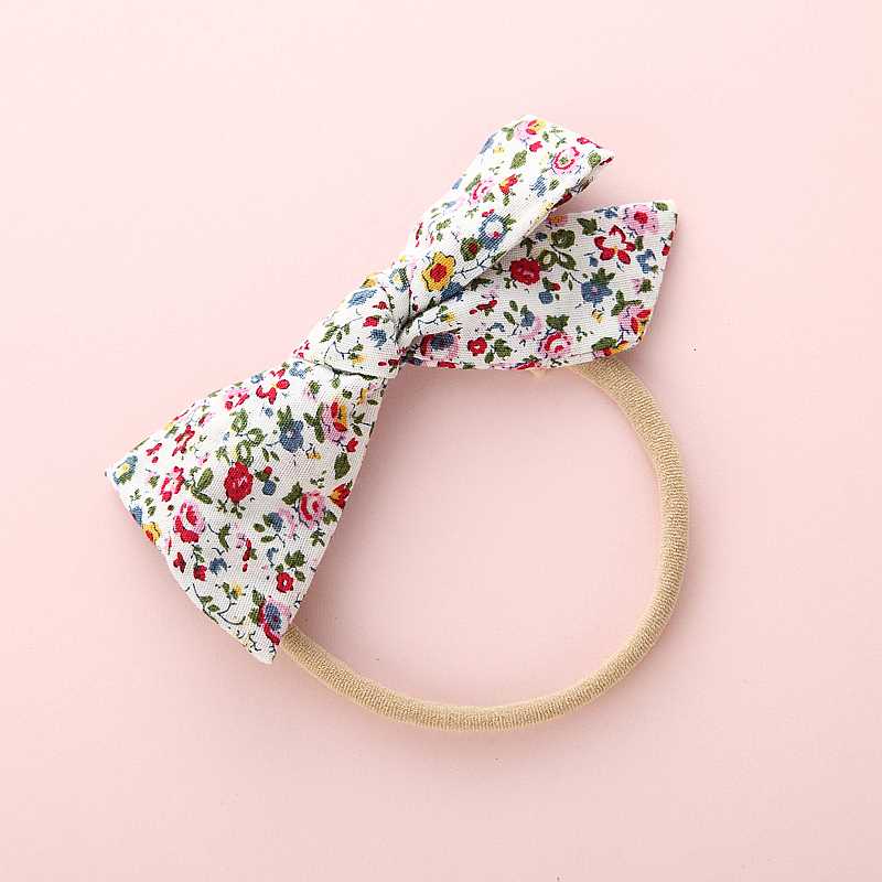 

Baby Bow Nylon Headband Bowknot Soft Elastic Hair Bands For Kids Children Lovely Printed Fabric Hair Accessories For Baby Girls, Nsfb-9557-3 a5wei