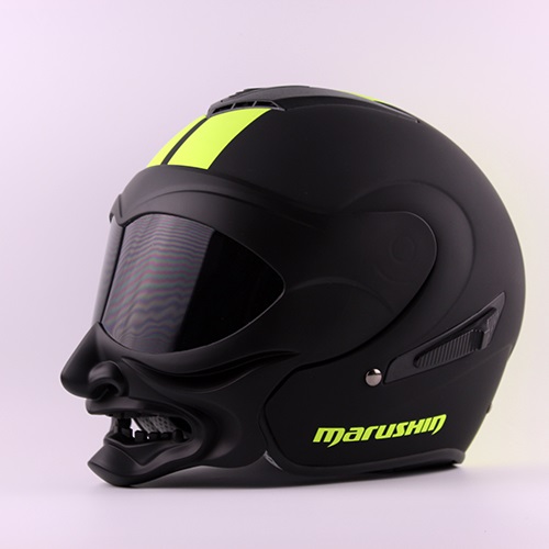 

New personality Marushine C609 motorcycle helmet Open face race helmet Marushin grimace warrior style Fashion Half, As pic