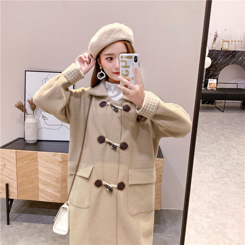 

2020 New Thick Coat Women Long Sleeve Turn-down Collar Outwear Jacket Casual Autumn Winter Elegant Overcoat Thick Warm coat, Black