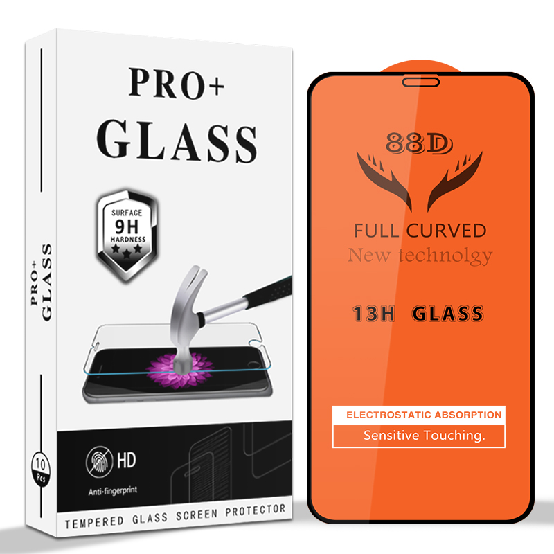 

Full Screen Protector for iPhone , XS, XR, XS Max, 11, 11 Pro, 11 Pro Max Tempered Glass [Full Coverage] with Paper Box