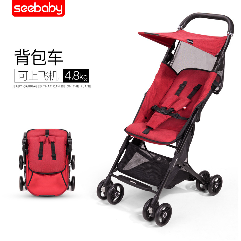 

lightweight stroller pocket umbrella baby pram High landscape baby stroller fold carriage on the plane can sit reclining