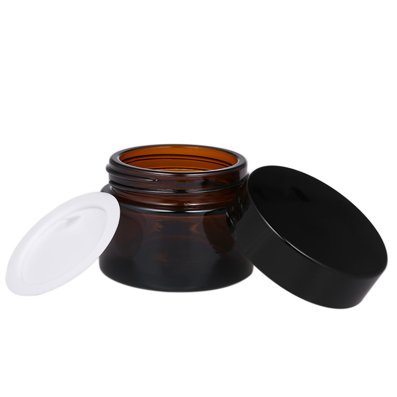 

10pcs Empty 5g 10g 15g 20g 30g 50g Amber Glass Jars Skin Care Cream Bottles Cosmetic Container Travel Packing Eye Cream Pot Jar