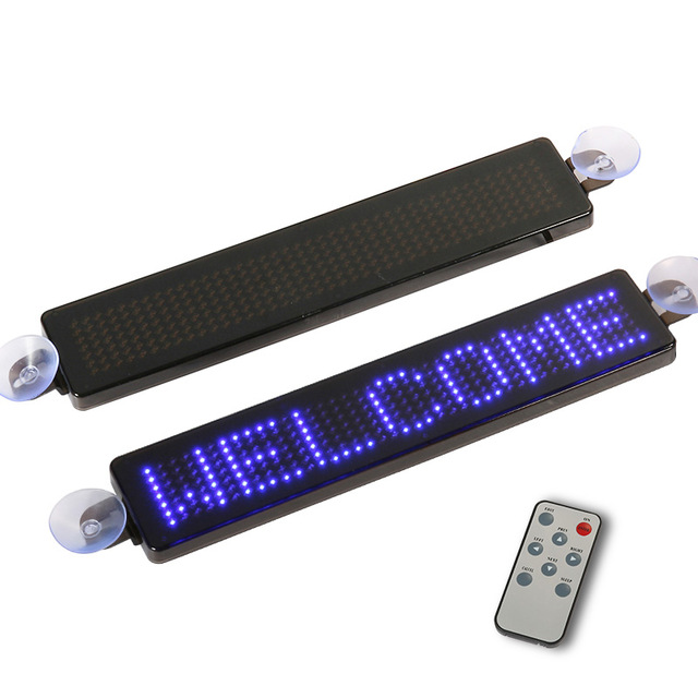 

New 12V Car LED Sign Remote Control Programmable Rolling information Led Uber taxi display board screen 7X41 pixels Diy kit