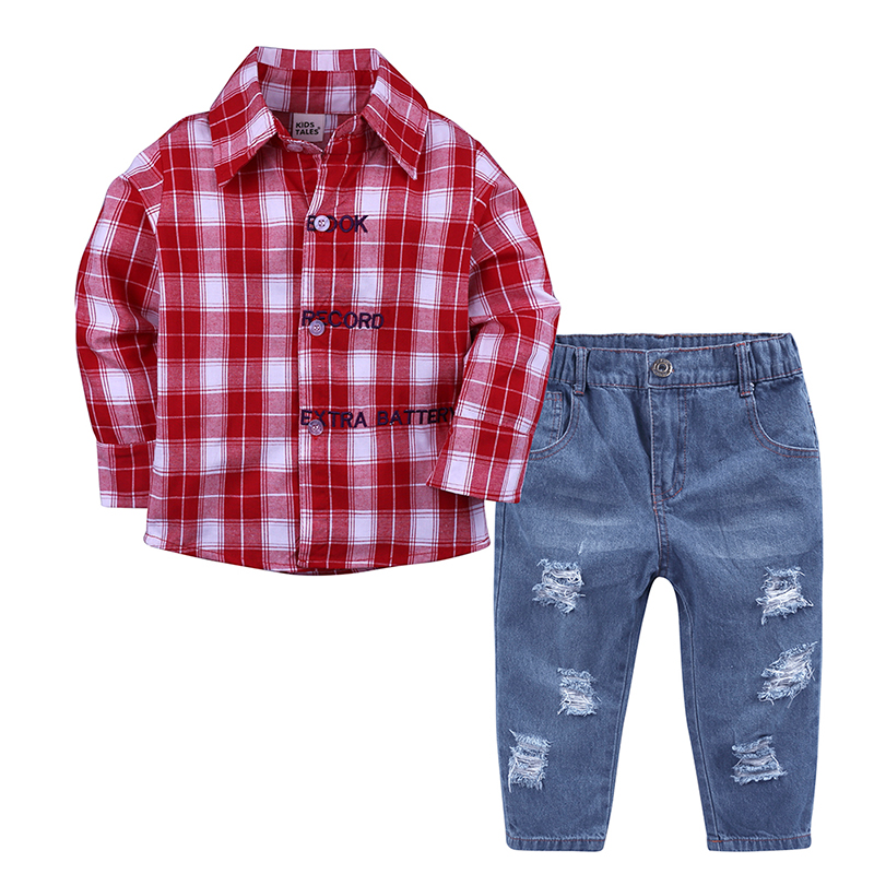

Spring Autumn Fashion Baby Boys Clothing Set Children Casual Gentleman Costume Shirt+Pants 2 Piece Sets 2 3 4 5 6 7 Years MB427, As pic