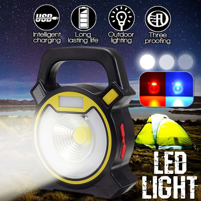 

35W Portable Handheld Lantern Tent Light USB Rechargeable COB LED Solar 4 modes Emergency Work inspection lamp