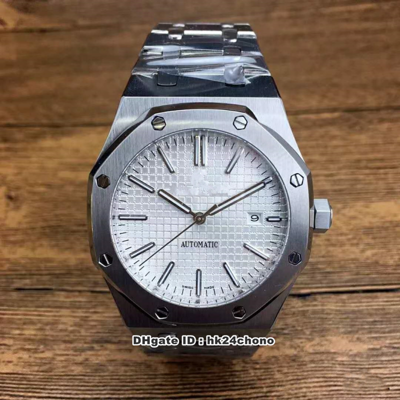 

16 Style Best Selfwinding Automatic Mechanical Mens Watch 15400ST.OO.1220ST.02 Sapphire White Dial Stainless Steel Bracelet Gents Watches