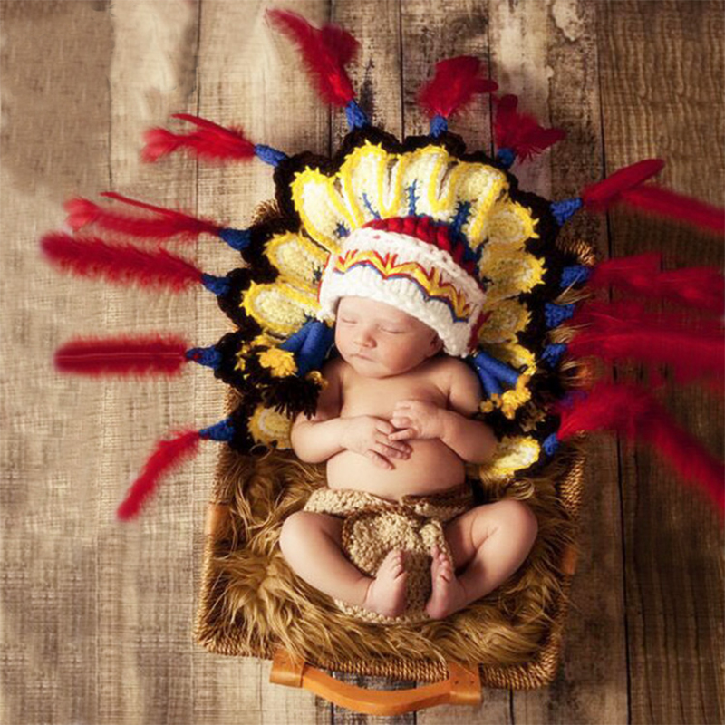 

NEW newborn props baby photo shoot photography accessories 0-3M new born costume crochet infant toddler hat shorts funny suit, Multi