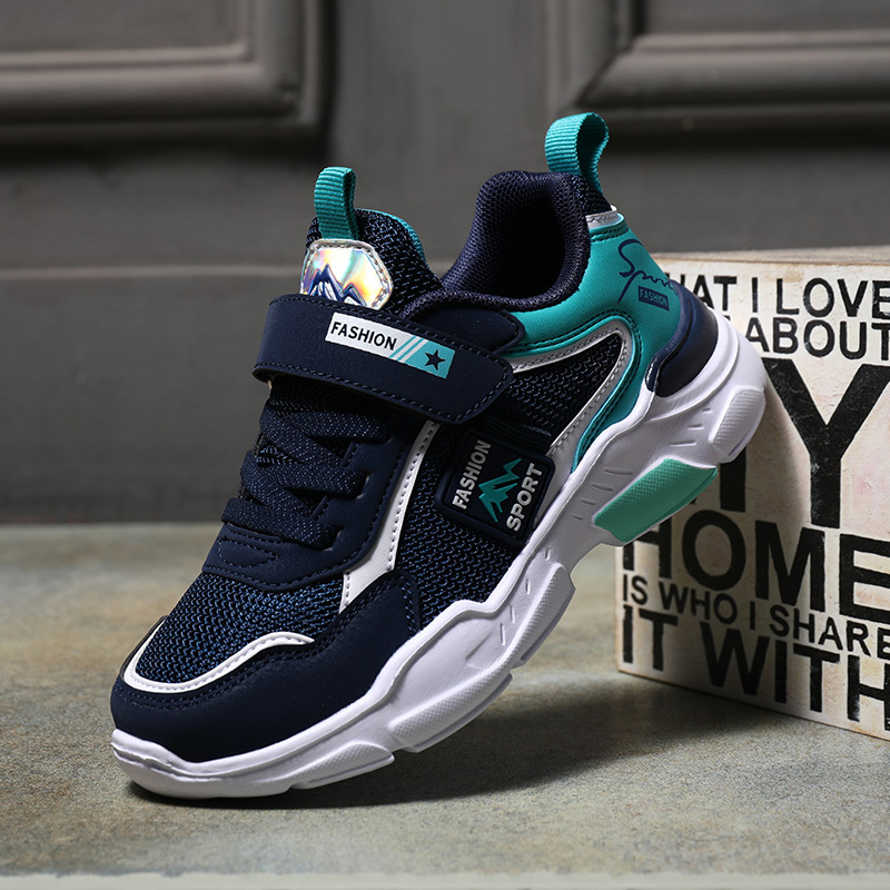 

J&G Spring Autumn Children Casual Shoes Boys Sport Running Shoes Breathable Kids Sneakers Child Solid Canvas Toddler, Blue