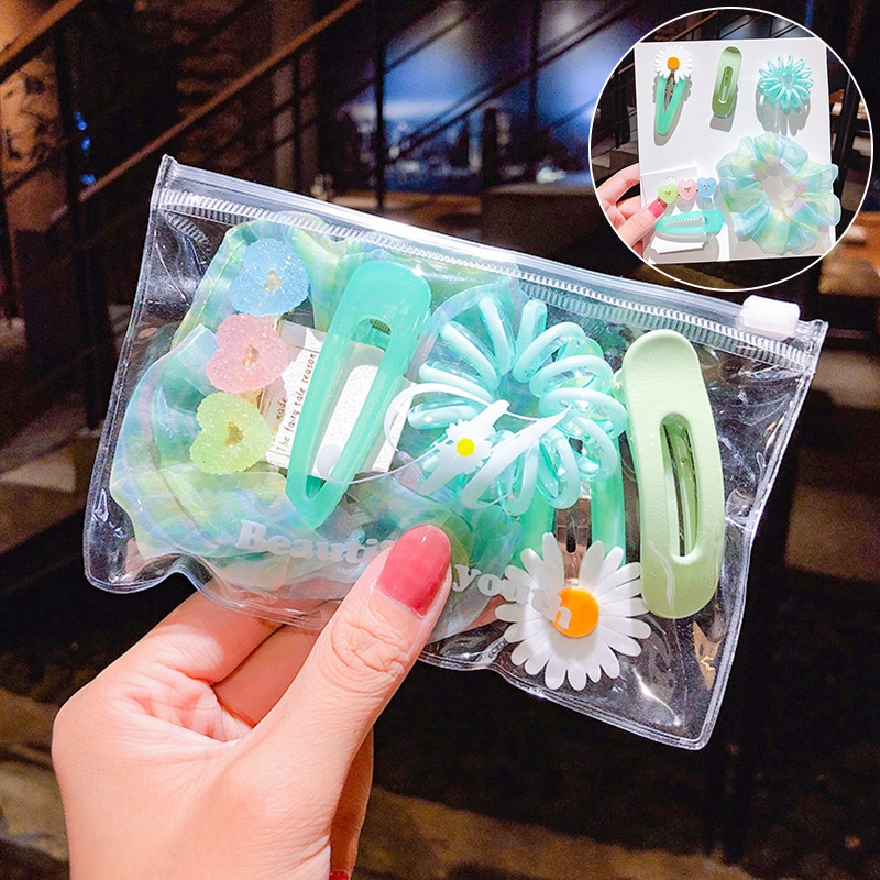 

6pcs Children Cute Color Hairclip Head Jewelry Drop-shaped Clip Daisy Hair Accessories Baby Clip Cute Fashion Baby Hairpin, 04