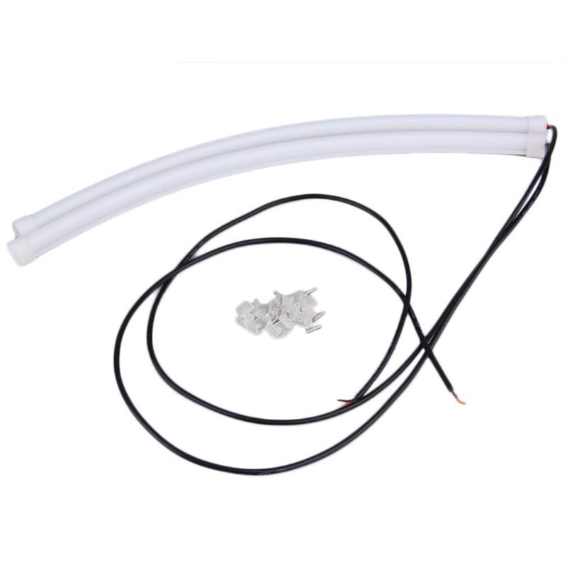 

new2Pcs/lot 30cm/45CM 12V Daytime Running lights Waterproof Auto Car DRL COB Driving Fog lamp Flexible LED Strip